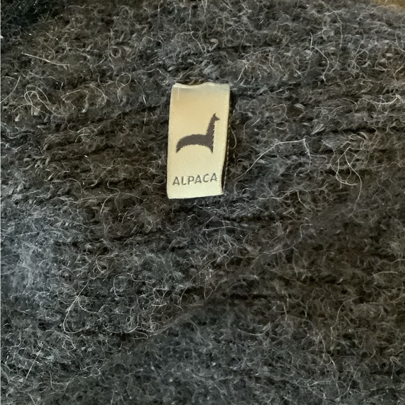 Peruvian Link Fireside Alpaca Sweater One Size Gray - Picture 4 of 5